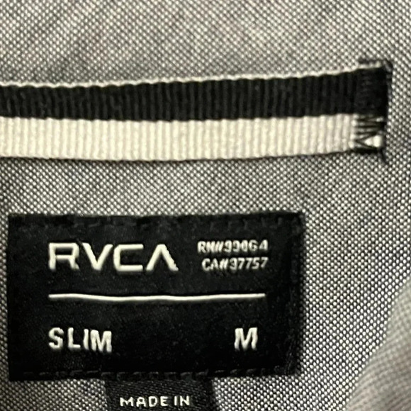 Men’s RVCA Button down Shirt Size Medium - Picture 3 of 7
